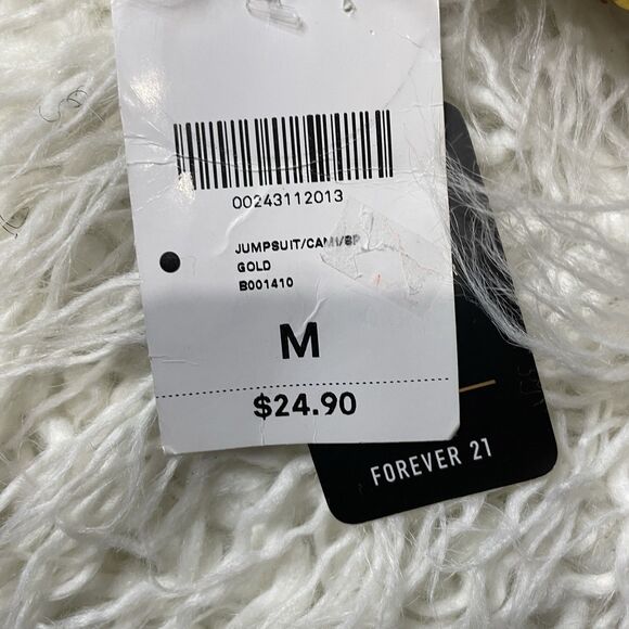 Forever 21 Gold Sequins Romper One Piece Size Medium - Picture 4 of 6